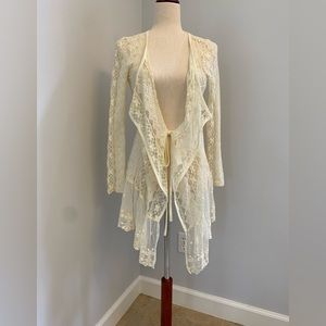 Romantic Bohemian Long Sleeve Lacey Women’s Duster, Cardigan, Swim Cover Up